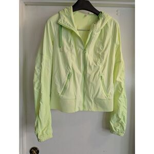 Lululemon Street To Studio Jacket Neon Yellow Green Zip Hoodie Jacket  Size 6